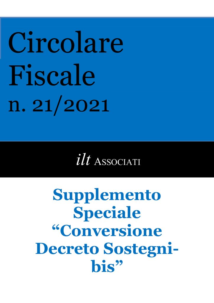 thumbnail of Circolare mensile – Speciale Conversione Decreto Sostegni-bis – Luglio 2021